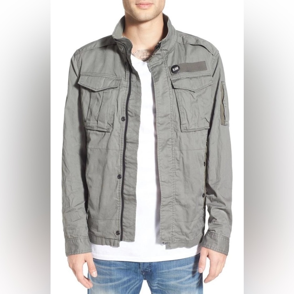 G-Star RAW Men’s ‘Rovic - Orpheus’ 100% Cotton Shirt Jacket Gray Size Small
